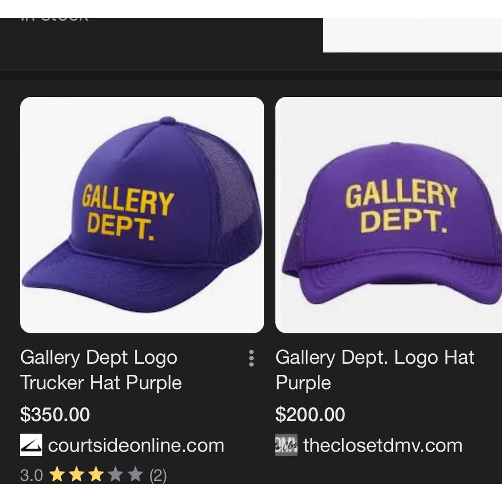 Men’s authentic gallery dept hat$150